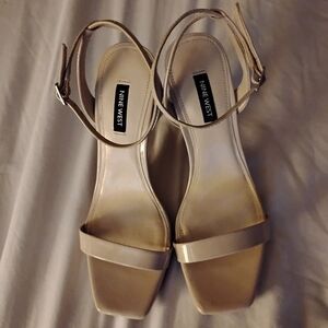Nine West 'Loola' Size 9.5 Nude Strappy Sandals